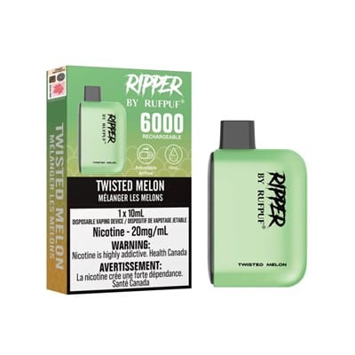 Twisted Melon RufPuf Ripper 6000 Disposable Vape 1 Twisted Melon RufPuf Ripper 6000 Disposable Vape