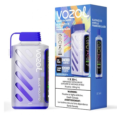 Blue Razz Ice Gear Power 24K Puff by Vozol 1 Blue Razz Ice Gear Power 24K Puff by Vozol