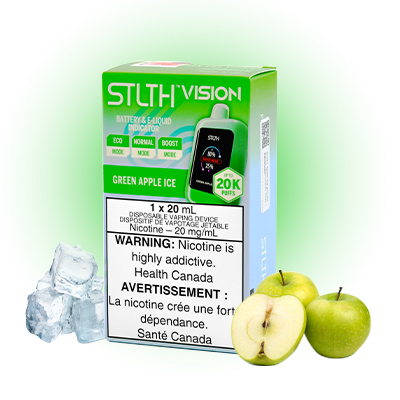 Green Apple Ice STLTH Vision Disposable Vape 1 Green Apple Ice STLTH Vision Disposable Vape