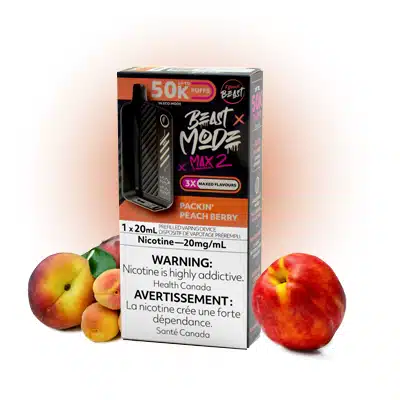 Packin' Peach Berry Flavour Beast Mode Max 2 50K Disposable Vape 1 Packin' Peach Berry Flavour Beast Mode Max 2 50K Disposable Vape