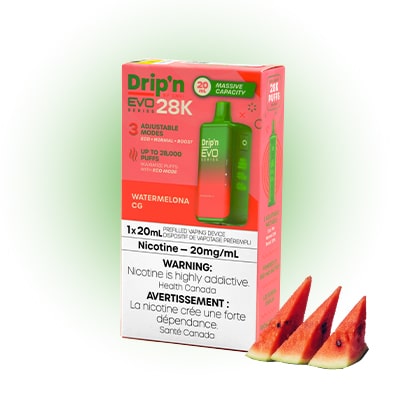 Watermelon CG Drip'n EVO 28K Disposable By Envi 1 Watermelon CG Drip'n EVO 28K Disposable By Envi