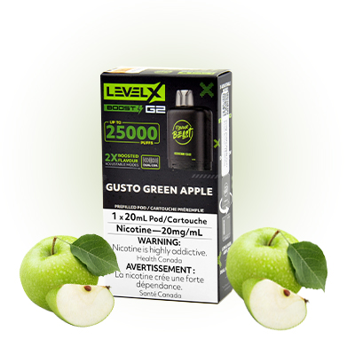 Gusto Green Apple Pods Level X G2 by Flavour Beast Boost 1 Gusto Green Apple Pods Level X G2 by Flavour Beast Boost