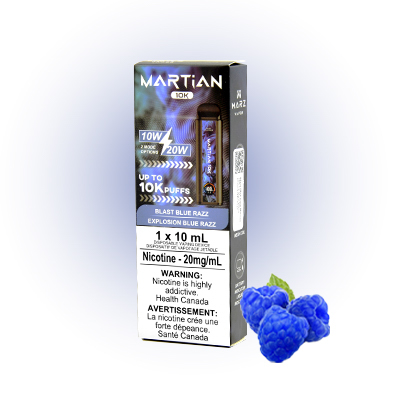 Blast Blue Razz Martian 10K by Marz Vapor Disposable Vape 1 Blast Blue Razz Martian 10K by Marz Vapor Disposable Vape