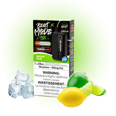 Chuggin Green Dew Ice Flavour Beast Mode Max 18K Disposable Vape 1 Chuggin Green Dew Ice Flavour Beast Mode Max 18K Disposable Vape