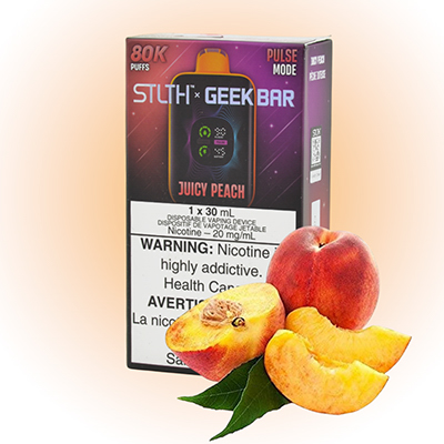 Juicy Peach STLTH X Geek Bar Disposable Vape 1 Juicy Peach STLTH X Geek Bar Disposable Vape
