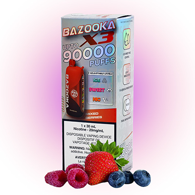 Mixed Berries Bazooka Vape X3 90K disposable 1 Mixed Berries Bazooka Vape X3 90K disposable