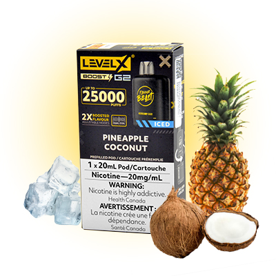 Pineapple Coconut Ice Pods Level X G2 by Flavour Beast Boost 1 Pineapple Coconut Ice Pods Level X G2 by Flavour Beast Boost