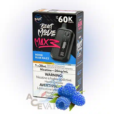 Bomb Blue Razz Flavour Beast Mode Max 3 60K Disposable Vape 1 Bomb Blue Razz Flavour Beast Mode Max 3 60K Disposable Vape