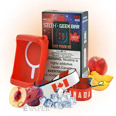 Juicy Peach Ice STLTH X Geek Bar Disposable Vape 1 Juicy Peach Ice STLTH X Geek Bar Disposable Vape