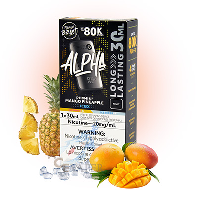 Pushin' Mango Pineapple Iced Alpha Disposable Vape by Flavour Beast 5 Pushin' Mango Pineapple Iced Alpha Disposable Vape by Flavour Beast - Image 3