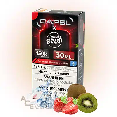 Supreme Strawberry Kiwi Iced CAPSL 150K Disposable Vape by Flavour Beast 1 Supreme Strawberry Kiwi Iced CAPSL 150K Disposable Vape by Flavour Beast